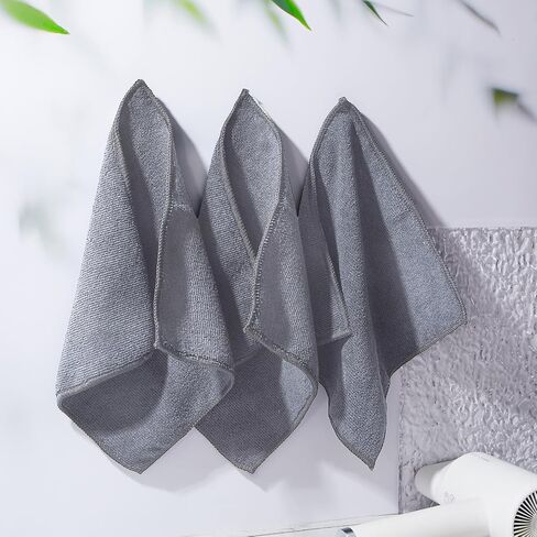 4 Pcs Magnetic Microfiber Cleaning Cloth Dry Erasers for Whiteboards Magnetic Towel Reusable Washable Rags for Classroom Office Home Supplies 10'' X 10''(Gray) in Kuwait