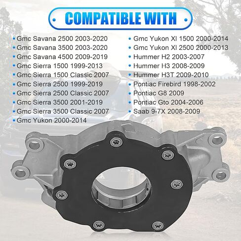 مضخة زيت M295HV متوافقة مع Chevy Silverado 1500، Tahoe، Camaro، Suburban 2500 & GMC Sierra 1500، Yukon، Savana 3500 & Cadillac Replace # 12696357 12586665 in Kuwait