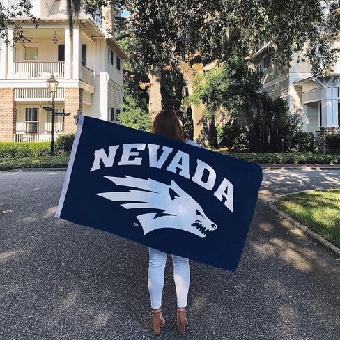 لافتات أعلام جامعة صبار الصحراء في نيفادا رينو UNR Wolf Pack 100% بوليستر للاستخدام الداخلي والخارجي 3×5 (النمط 1) in Saudi Arabia