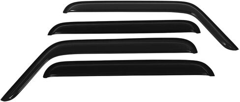 SCITOO Outside Mount Window Visor Deflector Rain Guard Dark Smoke, 4 Pcs Set Fit for 2007-2017 for Jeep Wrangler in Kuwait