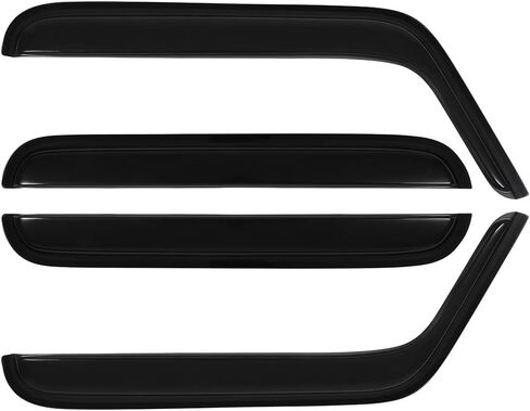 SCITOO Outside Mount Window Visor Deflector Rain Guard Dark Smoke, 4 Pcs Set Fit for 2007-2017 for Jeep Wrangler in Kuwait