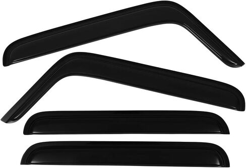 SCITOO Outside Mount Window Visor Deflector Rain Guard Dark Smoke, 4 Pcs Set Fit for 2007-2017 for Jeep Wrangler in Kuwait