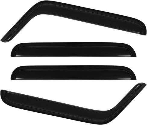 SCITOO Outside Mount Window Visor Deflector Rain Guard Dark Smoke, 4 Pcs Set Fit for 2007-2017 for Jeep Wrangler in Kuwait
