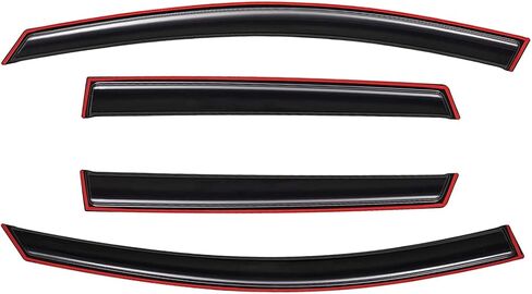 Lightronic WV194161 in-Channel Side Window Visor Deflector Vent Rain Guard, Dark Smoke, 4-Pieces Set, Fits 2009-2017 Chevrolet Traverse in Saudi Arabia