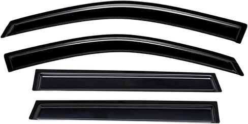 Lightronic WV194161 in-Channel Side Window Visor Deflector Vent Rain Guard, Dark Smoke, 4-Pieces Set, Fits 2009-2017 Chevrolet Traverse in Saudi Arabia