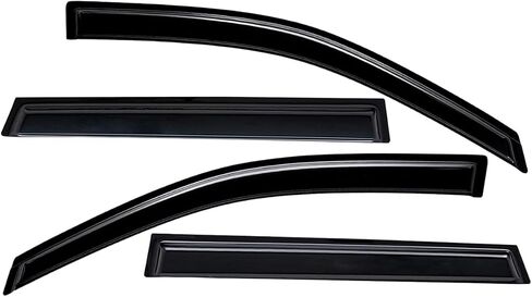 Lightronic WV194161 in-Channel Side Window Visor Deflector Vent Rain Guard, Dark Smoke, 4-Pieces Set, Fits 2009-2017 Chevrolet Traverse in Saudi Arabia