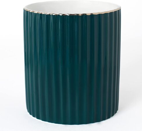 Pen Holder for Desk, Ceramic Pencil Cup Office Desk Organizer, Makeup Brush Holder, Black in Kuwait