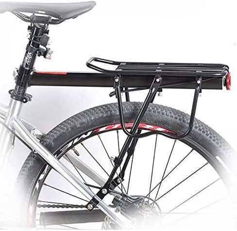 UPANBIKE Large Capacity Alloy Rear Rack, Fits Mountain Bike V-Brake Disc Brake Bicycle, Quick Release Mounted at Seatpost, Carrier Luggage Pannier with Side Protecting Frames in Saudi Arabia