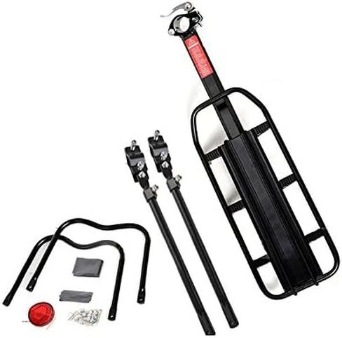 UPANBIKE Large Capacity Alloy Rear Rack, Fits Mountain Bike V-Brake Disc Brake Bicycle, Quick Release Mounted at Seatpost, Carrier Luggage Pannier with Side Protecting Frames in Saudi Arabia