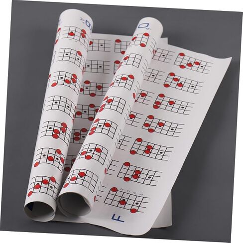 VICASKY Mandolin Chord Chart Poster, Mandolin Note Chart Decals Finger Guide Instructional Sheet for Comprehensive Reference Guide of Easy Chord Diagrams, Fingerings 11.00X8.25inch in Saudi Arabia
