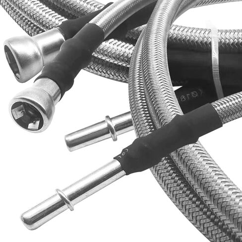 خط الوقود المضفر متوافق مع GMC Sierra Chevy Silverado 1500 2500 2500HD 3500 خرطوم الوقود المرن المصنوع من الفولاذ المقاوم للصدأ استبدال 819-840 15043857 15765803 in Kuwait