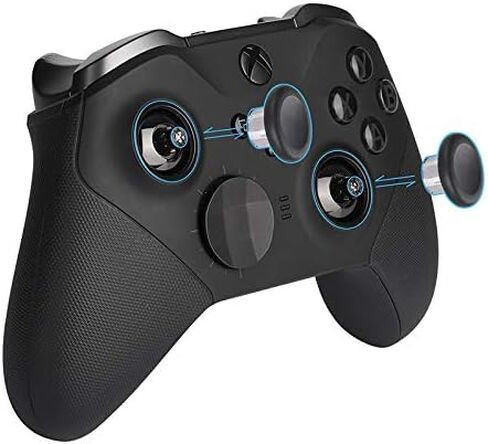 عصا الإبهام المعدنية التناظرية 6 في 1 لجهاز Xbox One Elite Series 2 ووحدة التحكم الأساسية Elite Series 2 (أحمر) in Kuwait