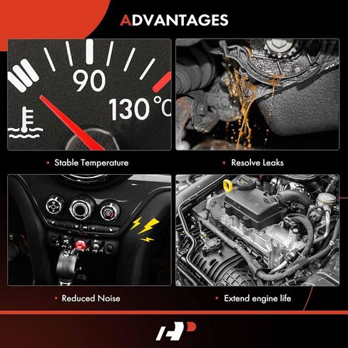 مجموعة مبيت منظم حرارة سائل التبريد A-Premium متوافقة مع Mercedes-Benz CLA250، CLA250 CLA45 AMG 2014-2017، GLA250، GLA250 GLA45 AMG 2015-2017، 2.0L، استبدال # A2702000415 in Kuwait