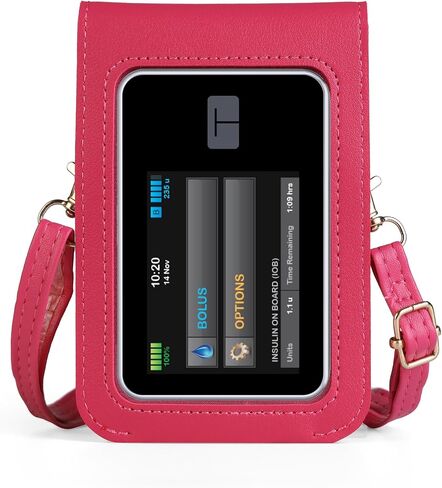 Single shoulder pouch with a clear plastic window for Tandem t:Slim X2 Insulin Pump in Saudi Arabia