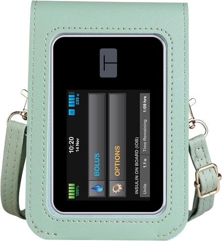 Single shoulder pouch with a clear plastic window for Tandem t:Slim X2 Insulin Pump in Saudi Arabia