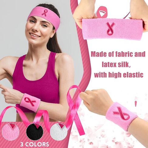 9 مجموعة من الجوارب الوردية للتوعية بسرطان الثدي، مجموعة من 6 أزواج من الجوارب الرياضية الوردية وعصابات المعصم و3 قطع عصابة رأس للشباب والنساء والرجال والأولاد والبنات والأطفال البيسبول والكرة اللينة in Kuwait