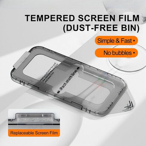 واقي شاشة من الزجاج المقوى لهاتف iPhone 14 / iPhone 13 [6.1 بوصة]، طبقة من الزجاج المقوى المقاوم للخدش بصلابة 9H مع مجموعة محاذاة تلقائية، سهل التركيب - عبوتان in Kuwait