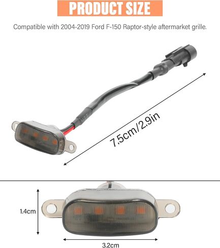 RACOONA 4 PCS Led Grille Lights,Led Amber Lights with Fuse and Instruction,Car Accessories LED Front Grille Lights Front Grille Daytime Running Lamps for SR5,Off-Road in Saudi Arabia