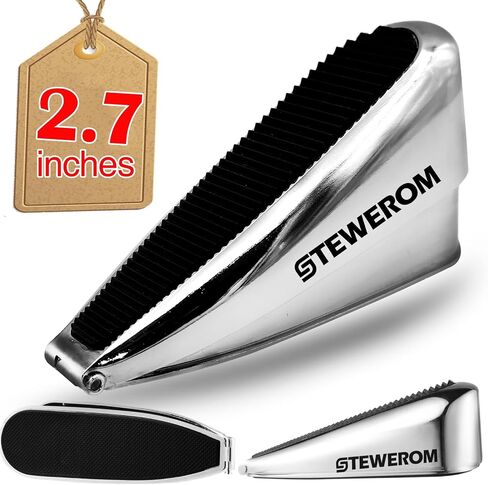 Heavy-Duty Metal Door stoppers for Doors up to 2.7 inches at The Bottom Wedge Door Stops for Residential and Commercial use Door Stops Rubber and alloyfor Doors on Tile, Concrete, Carpet, Wood Floors in Saudi Arabia