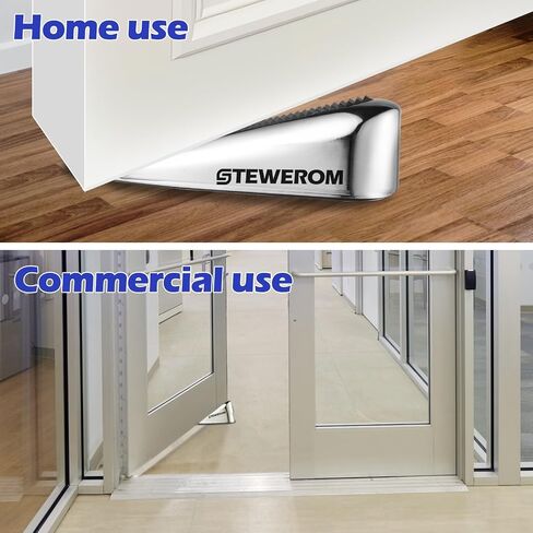 Heavy-Duty Metal Door stoppers for Doors up to 2.7 inches at The Bottom Wedge Door Stops for Residential and Commercial use Door Stops Rubber and alloyfor Doors on Tile, Concrete, Carpet, Wood Floors in Saudi Arabia