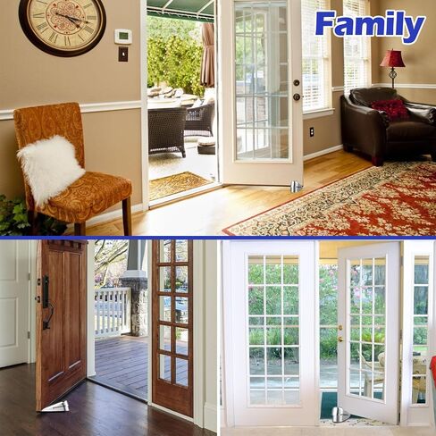 Heavy-Duty Metal Door stoppers for Doors up to 2.7 inches at The Bottom Wedge Door Stops for Residential and Commercial use Door Stops Rubber and alloyfor Doors on Tile, Concrete, Carpet, Wood Floors in Saudi Arabia