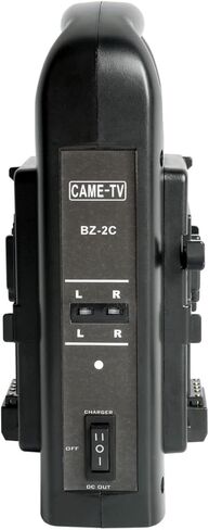 شاحن بطارية Came-TV Dual V Mount/V Lock، شاحن مزدوج القناة V Mount متوافق مع جميع بطاريات 14.4V/14.8V V Mount/V Lock in Kuwait