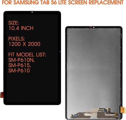 استبدال شاشة Samsung Galaxy Tab S6 Lite لجهاز Samsung Tab S6 Lite SM-P610N SM-P615 شاشة LCD SM-P610 LCD محول الأرقام الجمعية إصلاح جزء مع أدوات in Kuwait