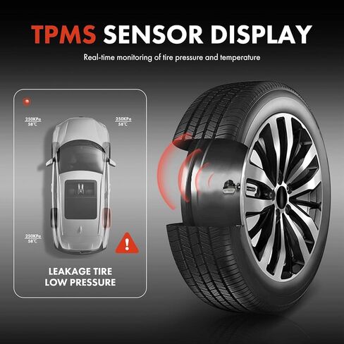 مستشعر نظام مراقبة ضغط الإطارات A-Premium متوافق مع Ford F-250/F-350/F-450/F-550 Super Duty Expedition Fusion Ranger Lincoln MKZ in Kuwait