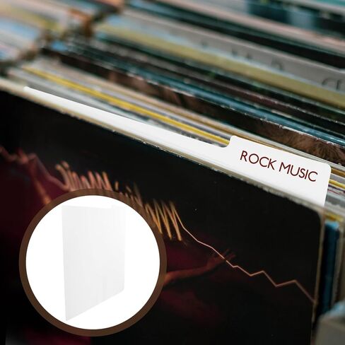 قطعة واحدة من مقسم السجلات البيضاء، فواصل السجلات البلاستيكية، فواصل تسجيل الفينيل لتنظيم تسجيلات الفينيل DVD، فواصل مؤشر الموثق (12.5 × 13.49 بوصة) in Kuwait