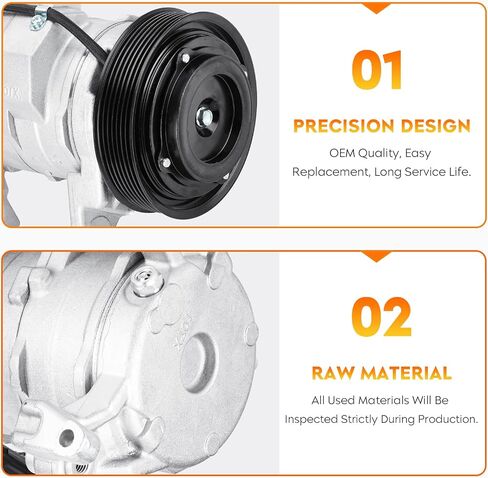 AC Compressor and A/C Clutch for Dodge Ram 1500 Ram 2500 Ram 3500 5.7L 2003 2004 2005 2006 2007 2008, 1522054 10350371 1010802 in Saudi Arabia