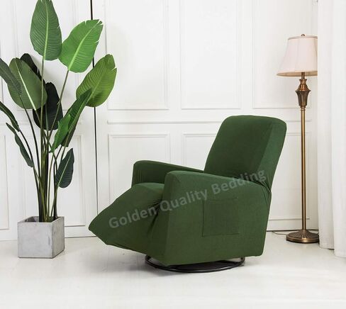 Stretch To Fit One Piece Lazy Boy Chair Recliner Slipcover, Stretch Fit Furniture Chair Recliner Cover With 3 Foam Pieces to Hid Extra Fabric, 4 ELASTIC STRAPS for Cover Stability (Black) in Saudi Arabia