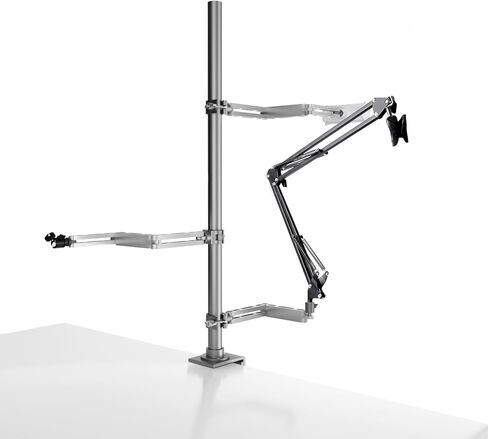 GSY Live Streaming Stand Kit حامل الهاتف الخليوي LED Ring Light ملحقات التصوير الفوتوغرافي القابلة للطي من الفولاذ المقاوم للصدأ للألعاب المباشرة، الكاميرا الرقمية، كاميرا الفيديو، الميكروفون، Gopro، iPhone، أجهزة Android in Kuwait