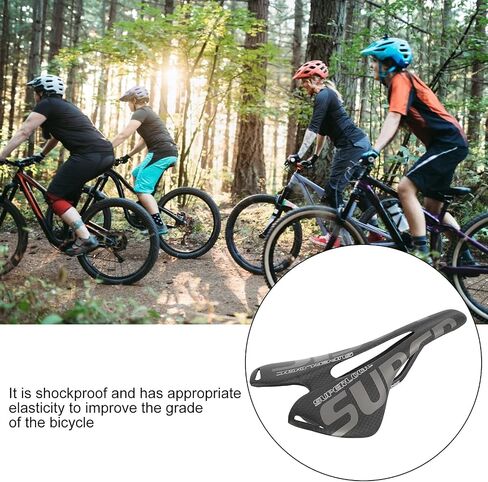 Bike Carbon Saddle, Bike Saddle Cushion Shockproof and Appropriate Elasticity Full Carbon Fiber Bicycle Saddle for Bicycle Enthusiasts in Saudi Arabia