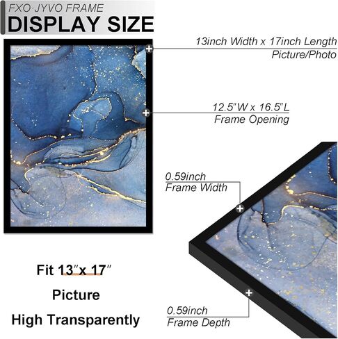 5x8 Picture Frame, Black Frame for 5 x 8 Inch Picture Poster Photo, Light Weight and High Transparent 5 by 8 Frame for Wall - 1 Pack/Black/5"x8" in Saudi Arabia