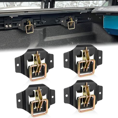 4 قطع من مرساة ربط سرير الشاحنة من MAIKER متوافقة مع 2005-2022 Toyota Tacoma&2007-2022 Toyota Tundra &Jeep Wrangler Gladiator ونظام السكك الحديدية Ram دعامة تثبيت المسار الإلكتروني in Saudi Arabia