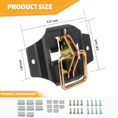 4 قطع من مرساة ربط سرير الشاحنة من MAIKER متوافقة مع 2005-2022 Toyota Tacoma&2007-2022 Toyota Tundra &Jeep Wrangler Gladiator ونظام السكك الحديدية Ram دعامة تثبيت المسار الإلكتروني in Saudi Arabia