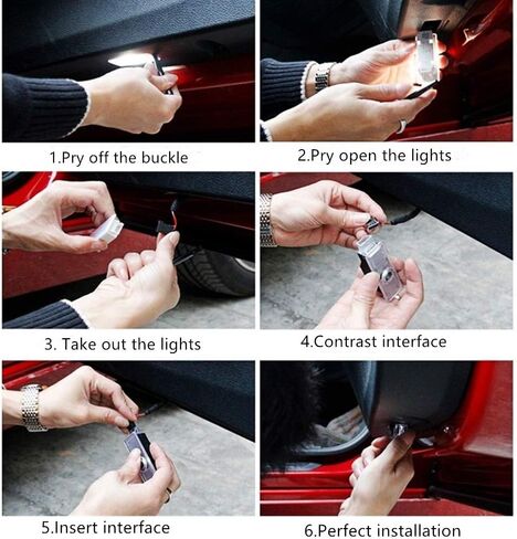 2 Pack Car Door Lights Logo Projector Ghost Lights Puddle Lights Welcome Emblem Lamp For Alfa Romeo Stelvio (2017-2018) Giulia (2017-2018) Car Accessories in Kuwait