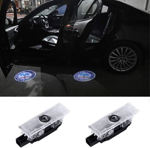 2 Pack Car Door Lights Logo Projector Ghost Lights Puddle Lights Welcome Emblem Lamp For Alfa Romeo Stelvio (2017-2018) Giulia (2017-2018) Car Accessories in Kuwait