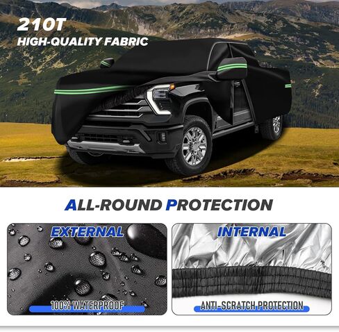 All Weather Protection Car Cover, Compatible with 1996-2023 Toyota Camry Sedan & Solara, 210T 6-Layer Professional Outdoor Full Car Cover with Combination Lock and Large Storage Bag in Kuwait