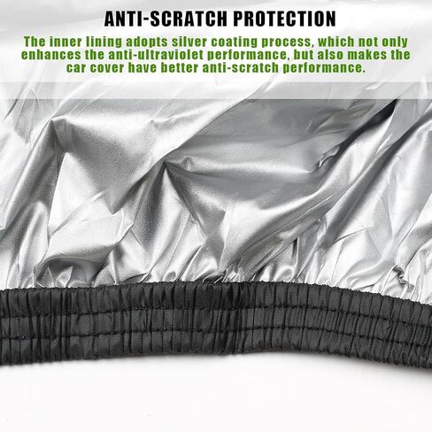 All Weather Protection Car Cover, Compatible with 1996-2023 Toyota Camry Sedan & Solara, 210T 6-Layer Professional Outdoor Full Car Cover with Combination Lock and Large Storage Bag in Kuwait