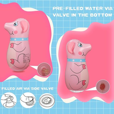 حقيبة ملاكمة قابلة للنفخ للأطفال، حقيبة ملاكمة للأطفال للاستخدام الداخلي والخارجي، هدية مثالية للعبة اللكم القابلة للنفخ للأطفال in Kuwait