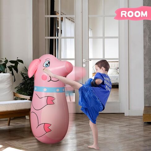 حقيبة ملاكمة قابلة للنفخ للأطفال، حقيبة ملاكمة للأطفال للاستخدام الداخلي والخارجي، هدية مثالية للعبة اللكم القابلة للنفخ للأطفال in Kuwait