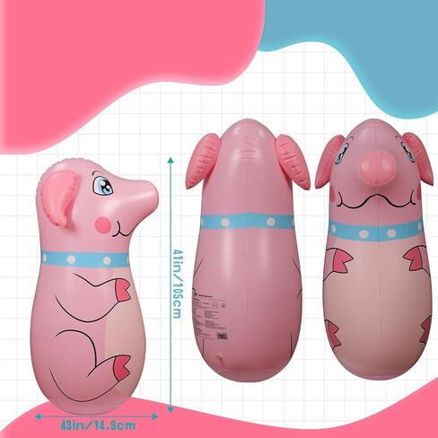 حقيبة ملاكمة قابلة للنفخ للأطفال، حقيبة ملاكمة للأطفال للاستخدام الداخلي والخارجي، هدية مثالية للعبة اللكم القابلة للنفخ للأطفال in Kuwait