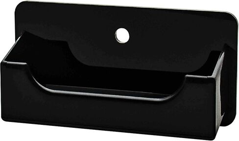 Marketing Holders Hanging Business Card Holder Single Pocket Black Horizontal Holds 3.5" x 2" Printed Media Gift Card Acrylic Wall Caddy Appointment Card Display with Hardware in Kuwait