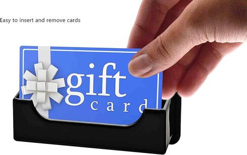 Marketing Holders Hanging Business Card Holder Single Pocket Black Horizontal Holds 3.5" x 2" Printed Media Gift Card Acrylic Wall Caddy Appointment Card Display with Hardware in Kuwait