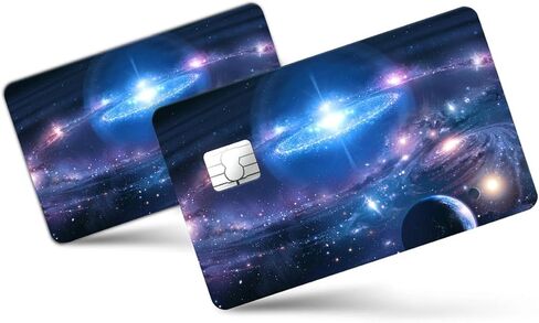 قطعتان من غلاف بطاقة جالاكسي | النقل، بطاقة المفتاح، بطاقة الخصم، ملصق بطاقة الائتمان | تغطية وتخصيص البطاقة المصرفية | لا يوجد فقاعات، غطاء بطاقة نحيف ومقاوم للماء in Kuwait