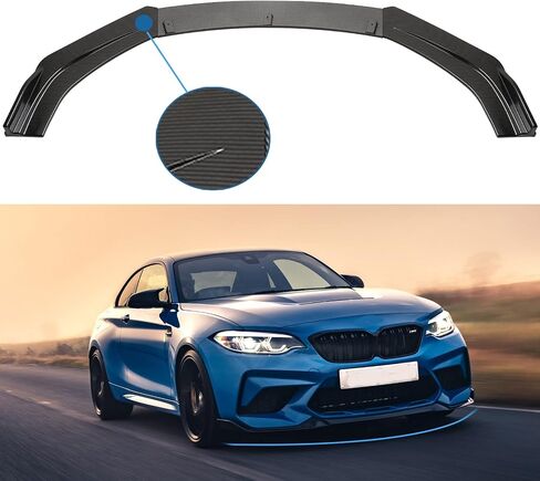 Universal Front Bumper Lip Body Kit ABS Glossy Black Front Lip Spoiler Diffuser Front Bumper Lip Spoiler Wing Body for Most vehicle in Kuwait