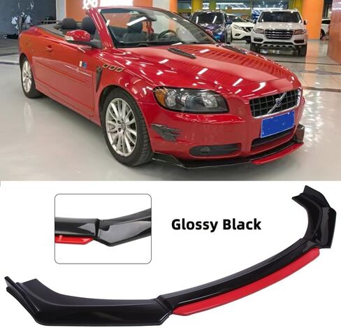 Universal Front Bumper Lip Body Kit ABS Glossy Black Front Lip Spoiler Diffuser Front Bumper Lip Spoiler Wing Body for Most vehicle in Kuwait