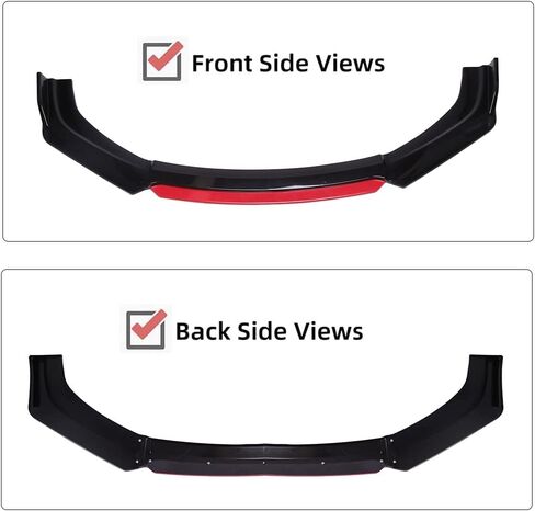 Universal Front Bumper Lip Body Kit ABS Glossy Black Front Lip Spoiler Diffuser Front Bumper Lip Spoiler Wing Body for Most vehicle in Kuwait