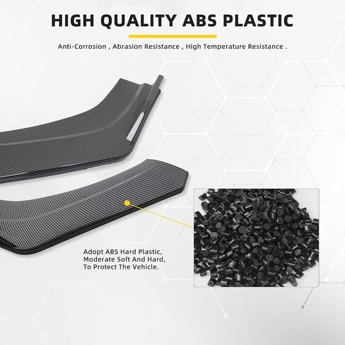 Universal Front Bumper Lip Body Kit ABS Glossy Black Front Lip Spoiler Diffuser Front Bumper Lip Spoiler Wing Body for Most vehicle in Kuwait
